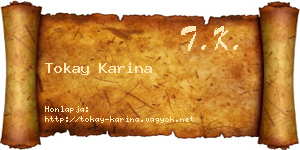 Tokay Karina névjegykártya